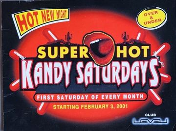 Kandy Saturdays flyer, Club Level, Tempe, February 3, 2001